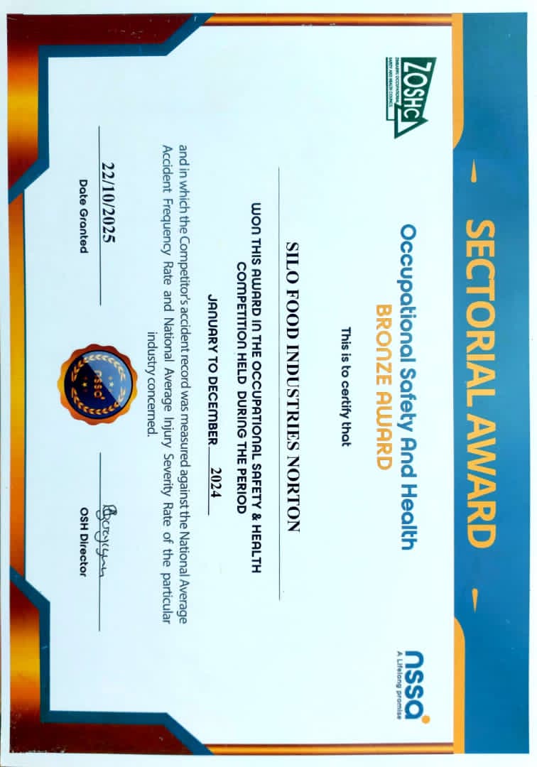 Occupational Safety And Health Bronze Award 2025